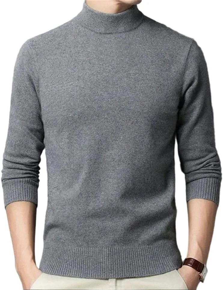 Мужской свитер-водолазка Slim Fit теплый вязаный пуловер
Мужской свитер-водолазка Slim Fit теплый вязаный пуловер