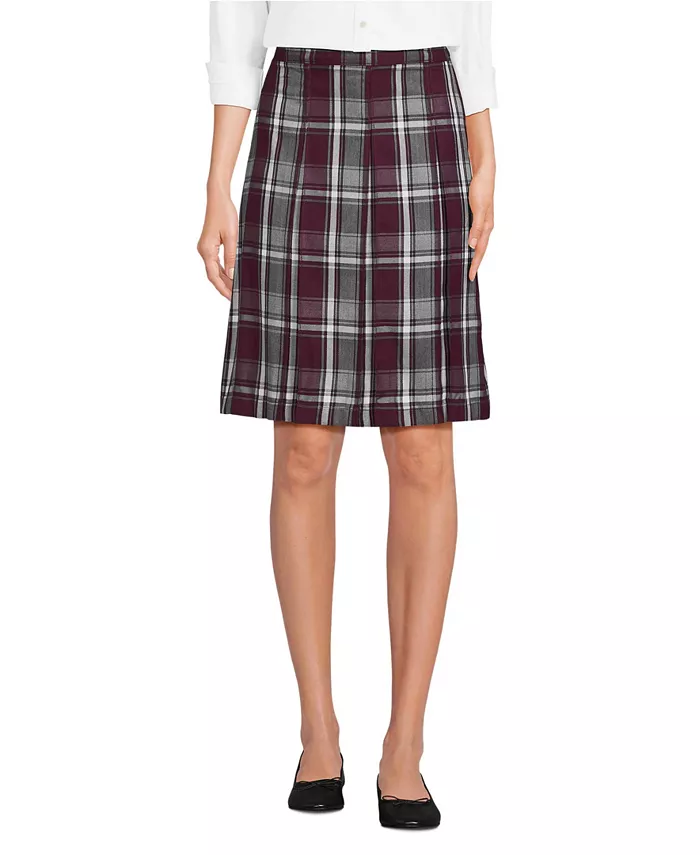 Женская клетчатая юбка выше колена с плиссировкой Lands' End, красный
Женская клетчатая юбка выше колена с плиссировкой Lands' End, красный