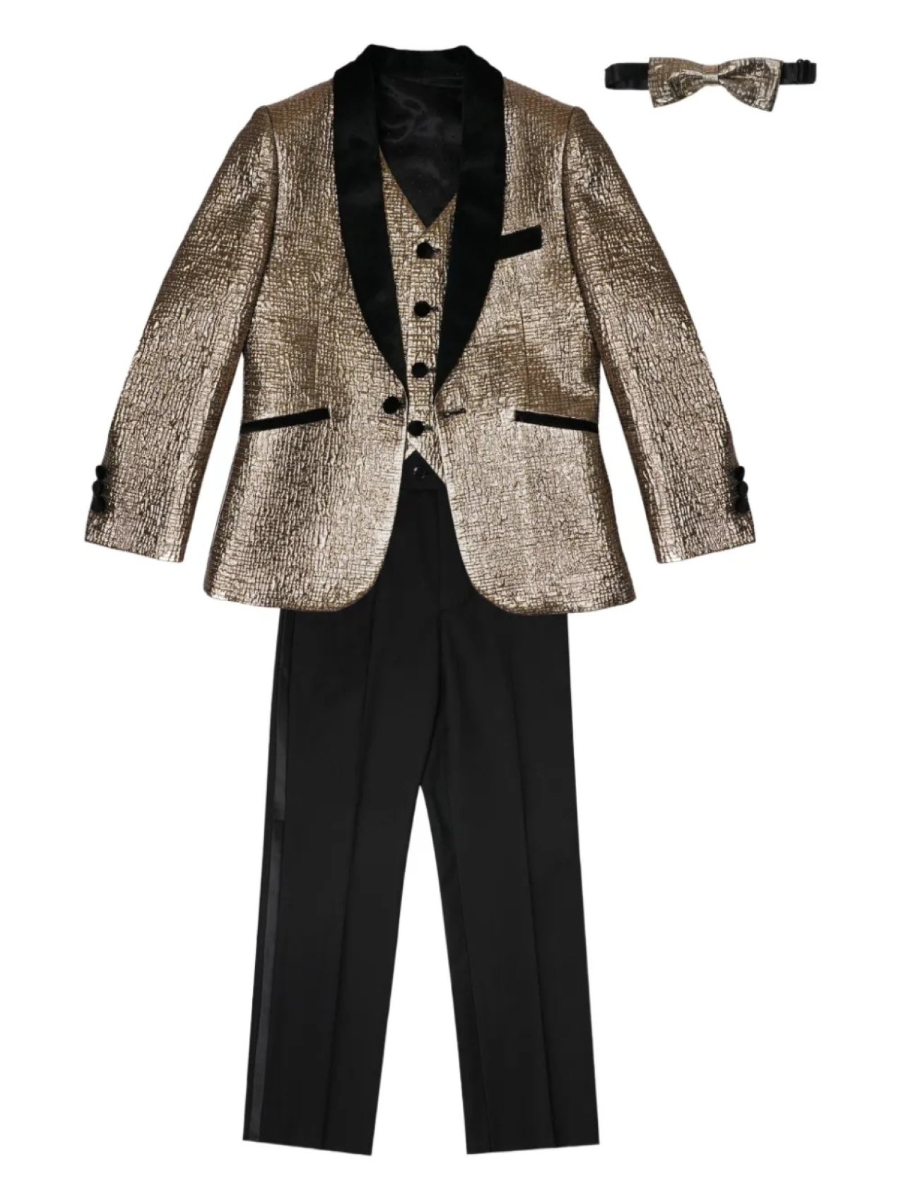 Костюм с контрастной отделкой (комплект из четырех шт.) ROMANO KIDS, золотой
Костюм с контрастной отделкой (комплект из четырех шт.) ROMANO KIDS, золотой