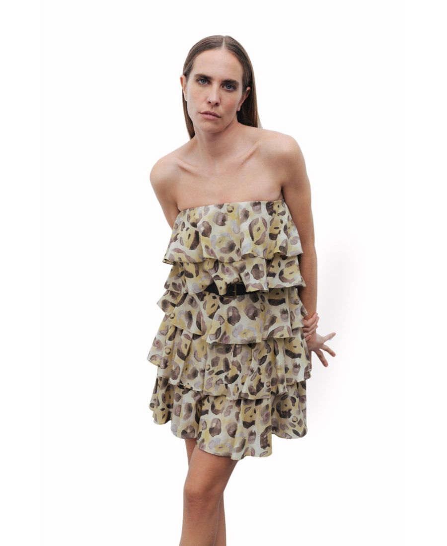 Женское мини-платье с поясом и оборками NOCTURNE, Multi-colored
Женское мини-платье с поясом и оборками NOCTURNE, Multi-colored