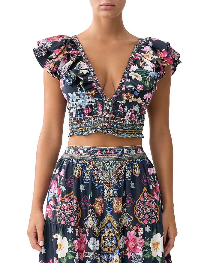 Короткий топ с рюшами Camilla, мультиколор
Короткий топ с рюшами Camilla, мультиколор