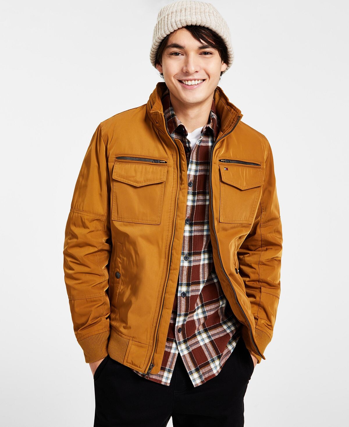 Мужская куртка-бомбер с четырьмя карманами Tommy Hilfiger, Коричневый, Мужская куртка-бомбер с четырьмя карманами Tommy Hilfiger
Мужская куртка-бомбер с четырьмя карманами Tommy Hilfiger, Коричневый, Мужская куртка-бомбер с четырьмя карманами Tommy Hilfiger