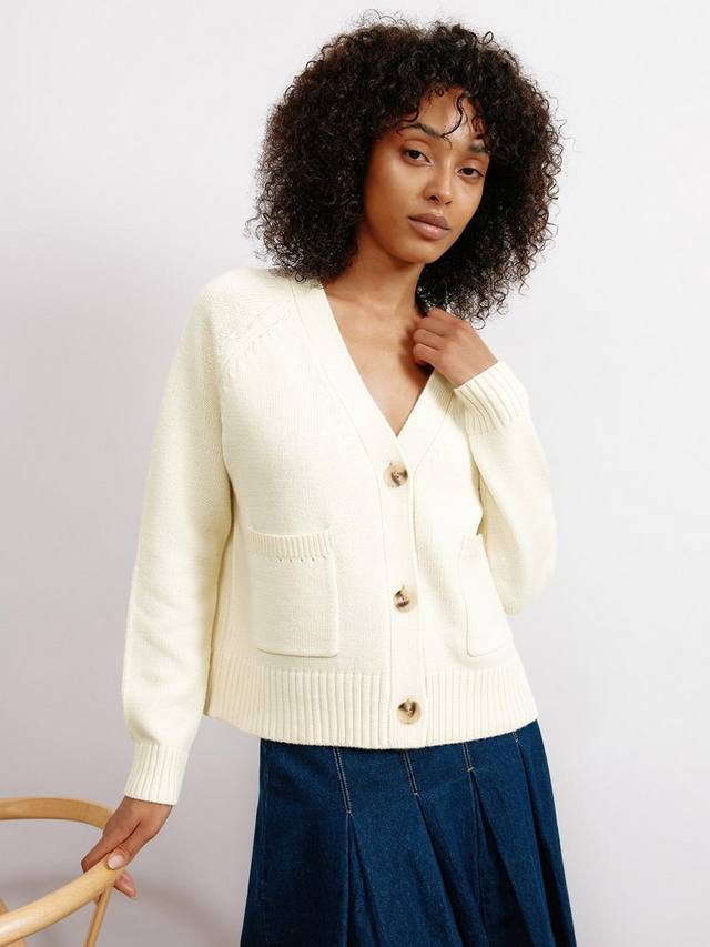 Кардиган из смеси шерсти pointelle Albaray, кремовый
Кардиган из смеси шерсти pointelle Albaray, кремовый