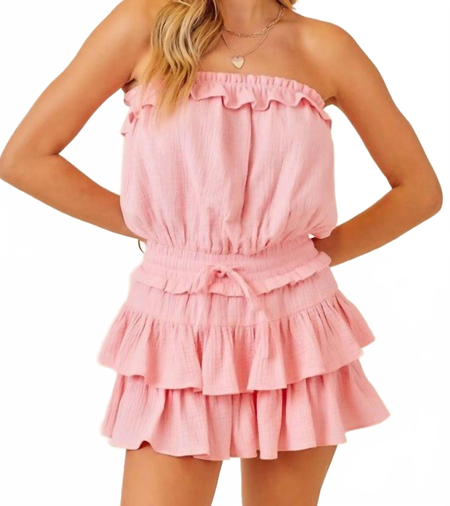 Блейр ромпер без бретелей с рюшами в розовом цвете Sewn and Seen
Блейр ромпер без бретелей с рюшами в розовом цвете Sewn and Seen