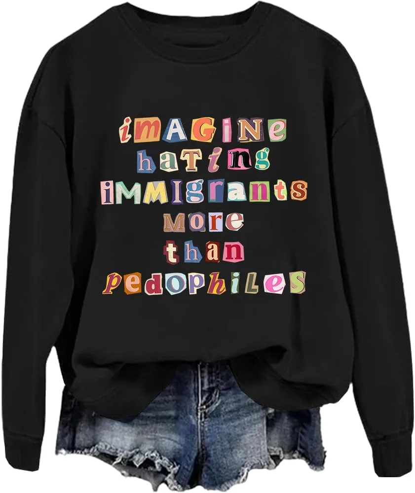 Толстовка с принтом "Imagine Hating Immigrants More Than Pedophiles" FITKEYS
Толстовка с принтом "Imagine Hating Immigrants More Than Pedophiles" FITKEYS
