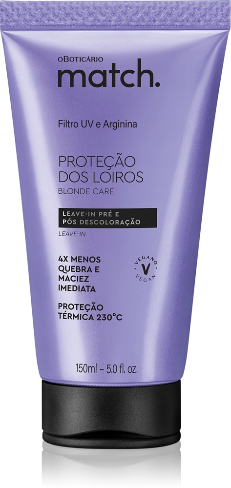 Match. Blonde Care восстанавливающая несмываемая маска для светлых волос Oboticário, 150 мл
Match. Blonde Care восстанавливающая несмываемая маска для светлых волос Oboticário, 150 мл
