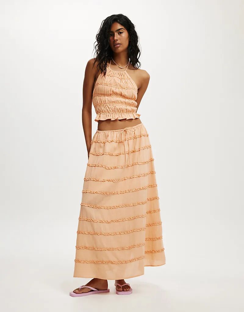 Юбка макси Cotton On Jet set, многоярусная, оранжевого цвета Cotton On
Юбка макси Cotton On Jet set, многоярусная, оранжевого цвета Cotton On