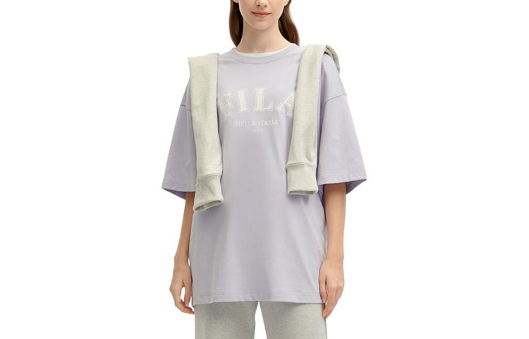 Футболка унисекс лавандовый светло-фиолетовый FILA 
Футболка унисекс лавандовый светло-фиолетовый FILA