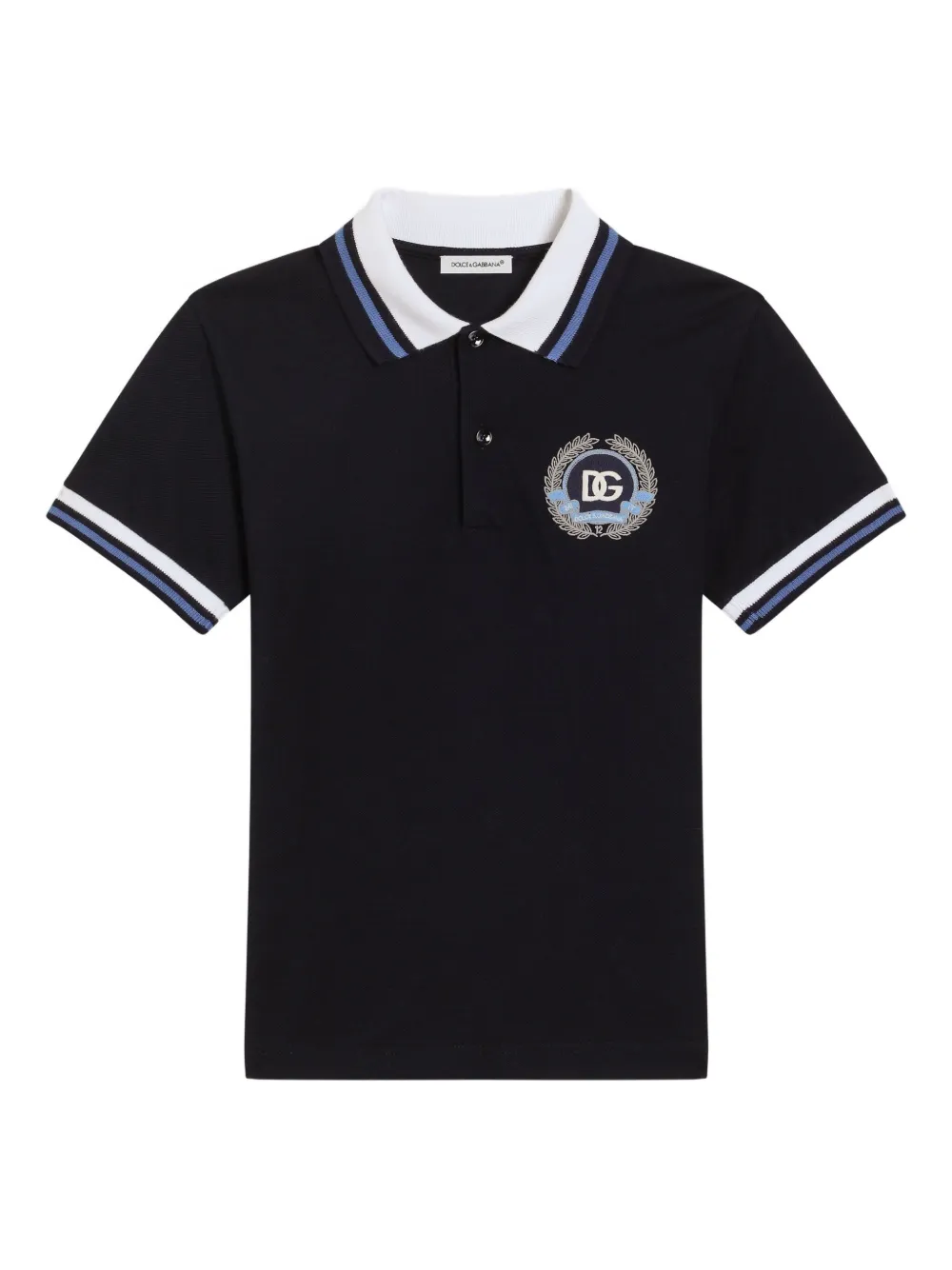 Поло из пике с вышивкой Dolce & Gabbana Kids, черный
Поло из пике с вышивкой Dolce & Gabbana Kids, черный