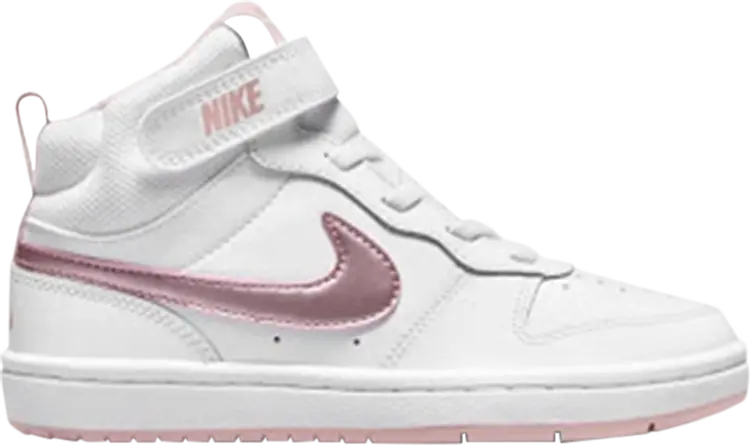 Кроссовки Nike Court Borough Mid 2 PSV 'White Pink Glaze', белый
Кроссовки Nike Court Borough Mid 2 PSV 'White Pink Glaze', белый