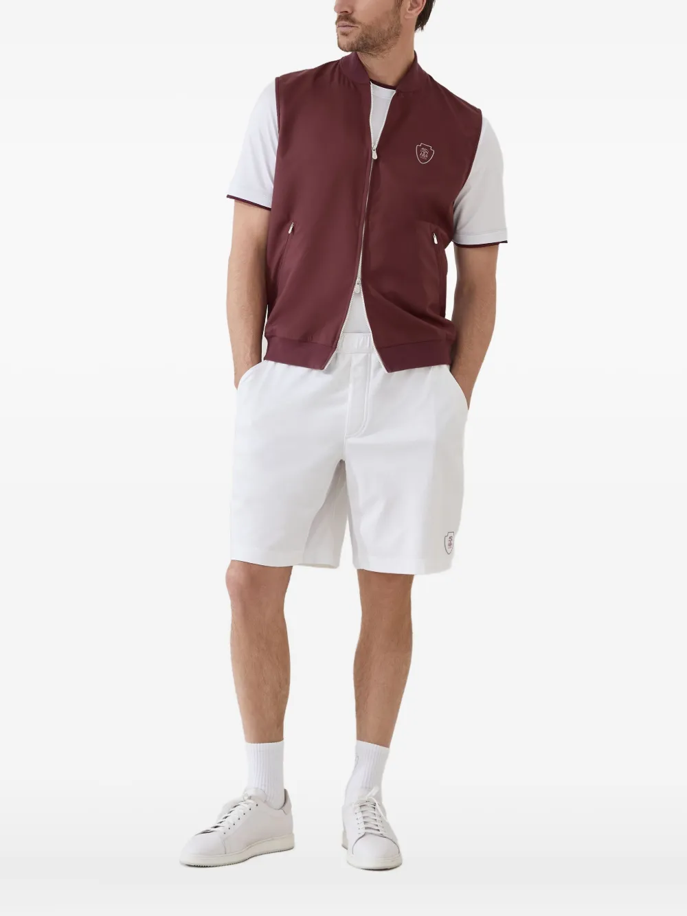 Жилет на молнии с логотипом Brunello Cucinelli, красный
Жилет на молнии с логотипом Brunello Cucinelli, красный