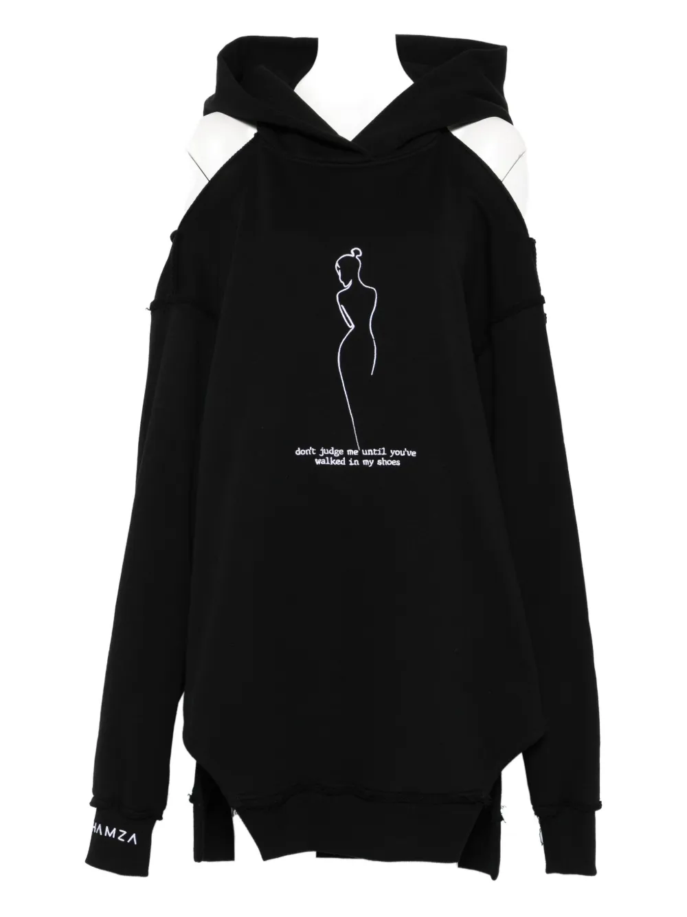 Толстовка с вырезами и графическим принтом HAMZA, черный
Толстовка с вырезами и графическим принтом HAMZA, черный