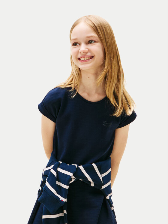 Платье на каждый день обычный крой Spacer KG0KG08706 S Tommy Hilfiger, синий 
Платье на каждый день обычный крой Spacer KG0KG08706 S Tommy Hilfiger, синий