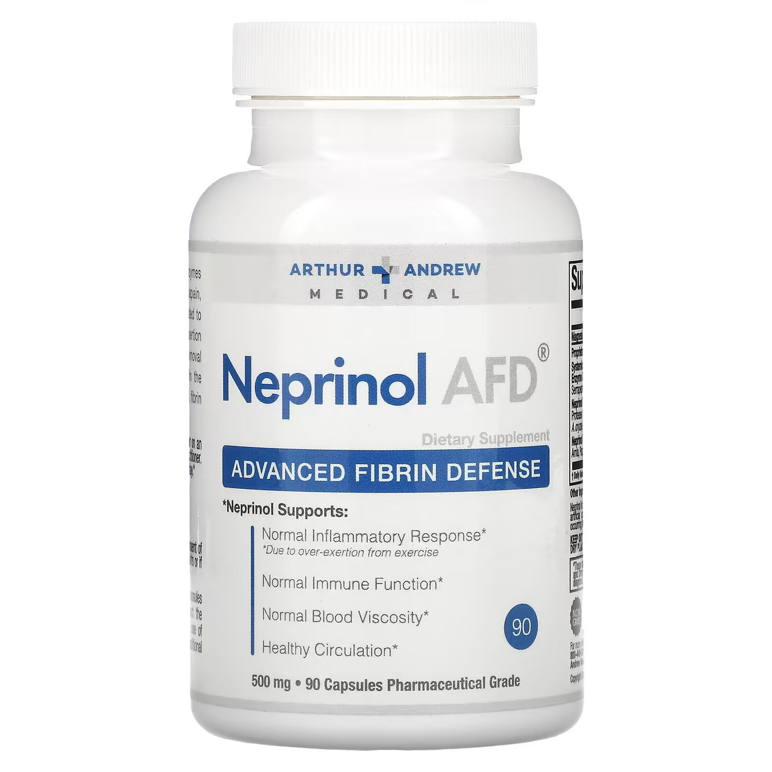 Arthur Andrew Medical, Neprinol AFD, защита организма от вредного воздействия фибрина, 500 мг, 90 капсул
Arthur Andrew Medical, Neprinol AFD, защита организма от вредного воздействия фибрина, 500 мг, 90 капсул