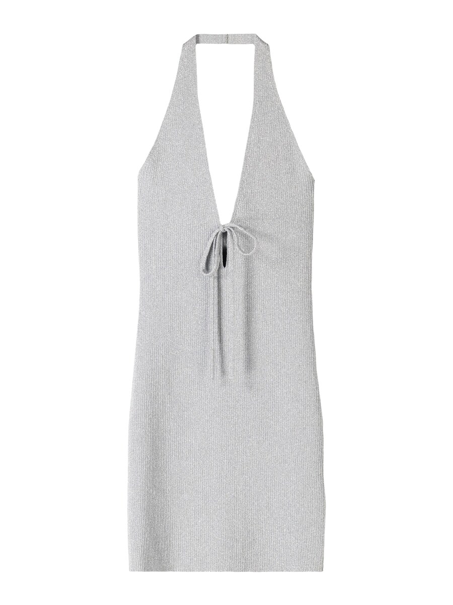 Вязаное платье Bershka, серебряный
Вязаное платье Bershka, серебряный