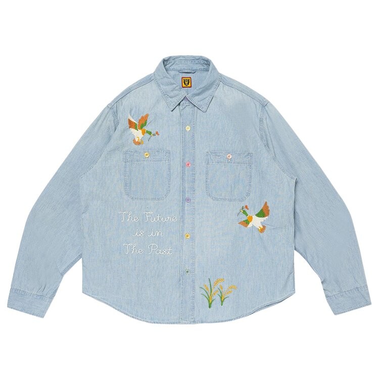 Рубашка Human Made Chambray Work Shirt, синий
Рубашка Human Made Chambray Work Shirt, синий