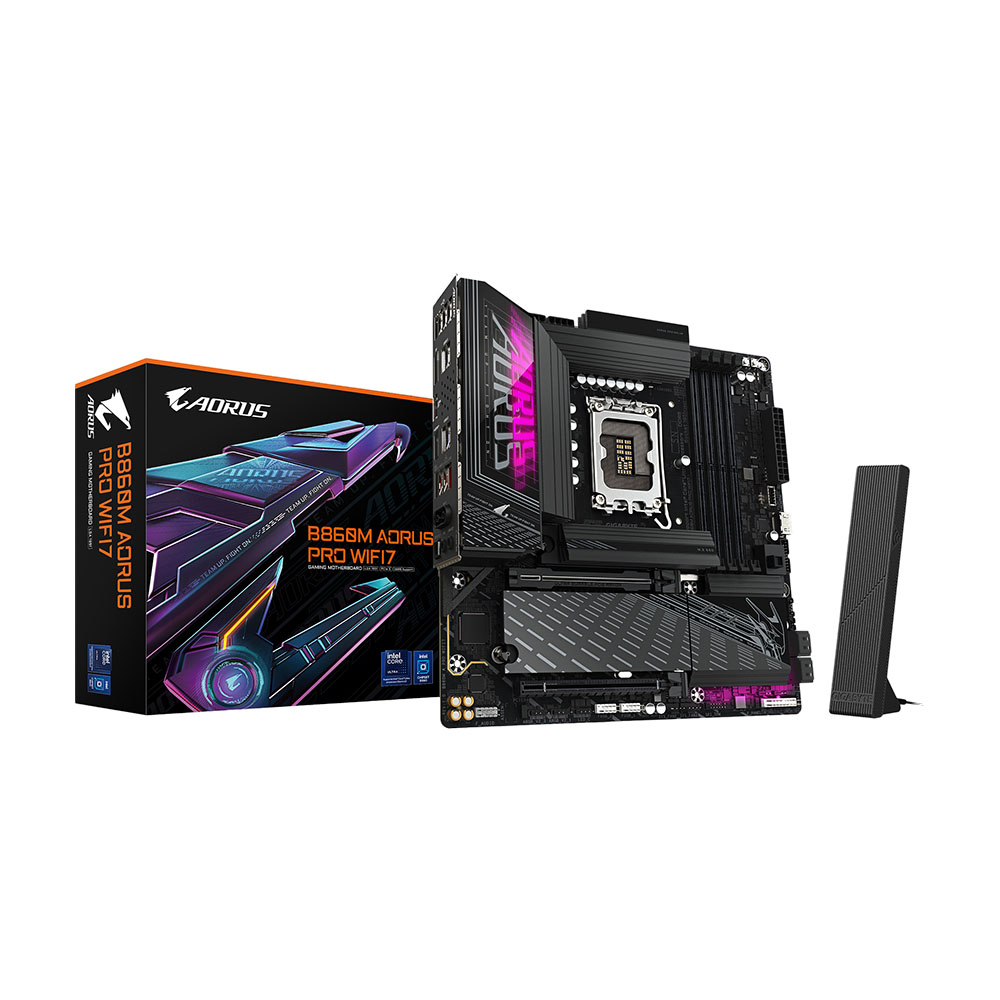 Материнская плата Gigabyte B860M AORUS PRO WIFI7, LGA1851, DDR5, Wi-Fi
Материнская плата Gigabyte B860M AORUS PRO WIFI7, LGA1851, DDR5, Wi-Fi