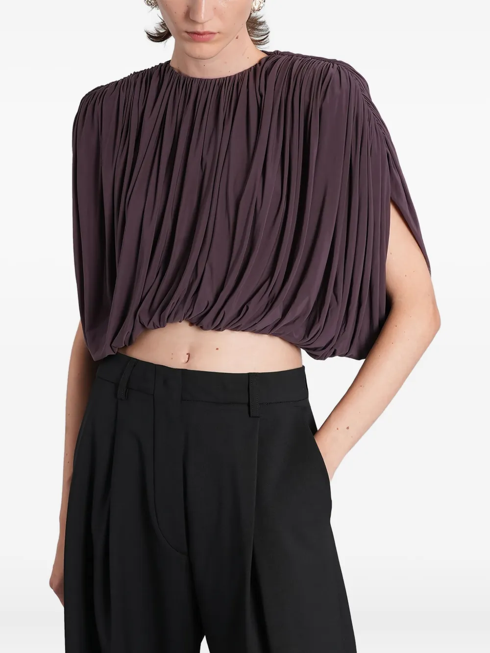 Топ со сборками и разрезом Magda Butrym, фиолетовый
Топ со сборками и разрезом Magda Butrym, фиолетовый