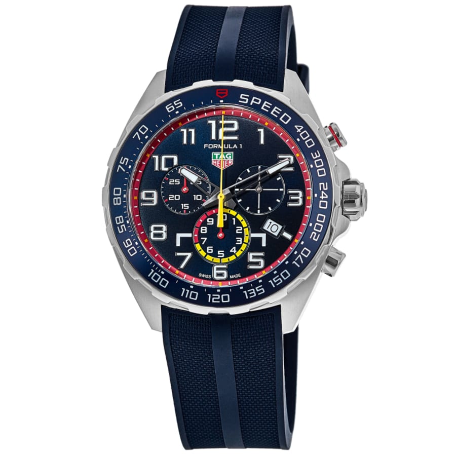 Мужские часы Tag Heuer Formula 1 Quartz Chronograph X Red Bull Racing Edition с резиновым ремешком
Мужские часы Tag Heuer Formula 1 Quartz Chronograph X Red Bull Racing Edition с резиновым ремешком