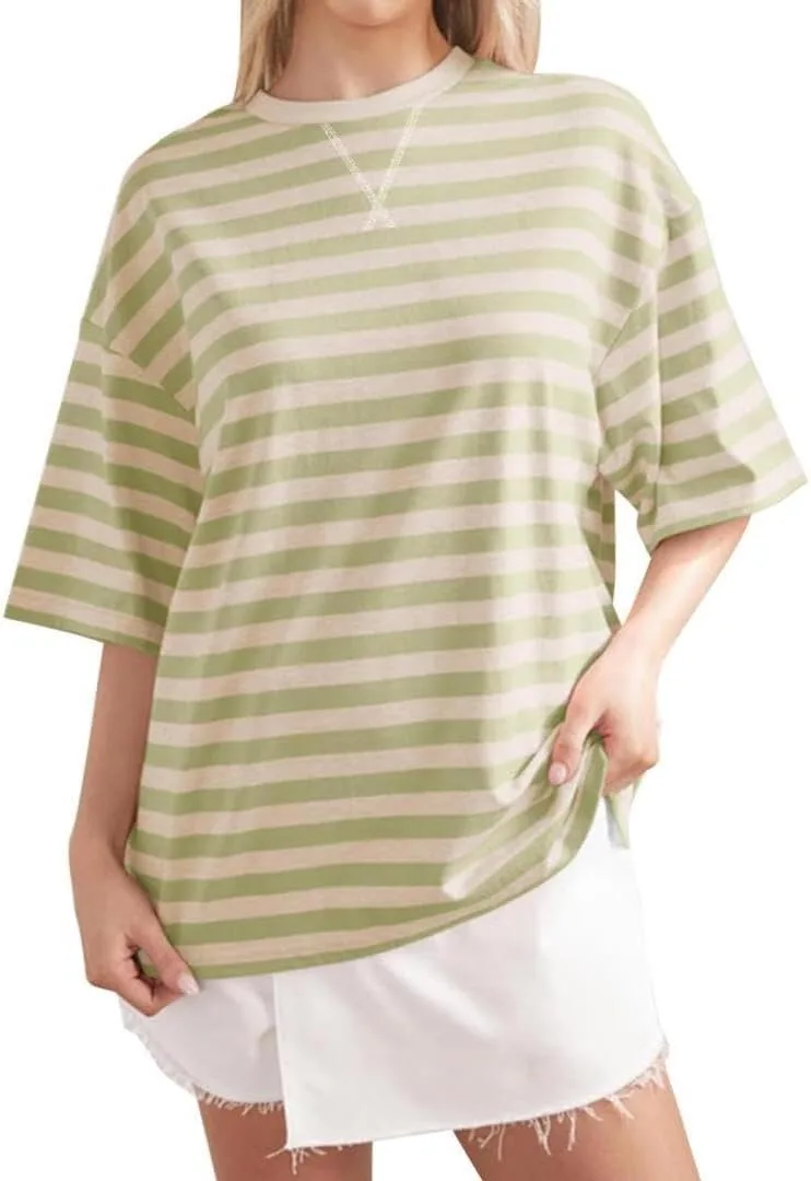 Женская футболка с коротким рукавом Oversized Striped Color Block FMCHICO
Женская футболка с коротким рукавом Oversized Striped Color Block FMCHICO