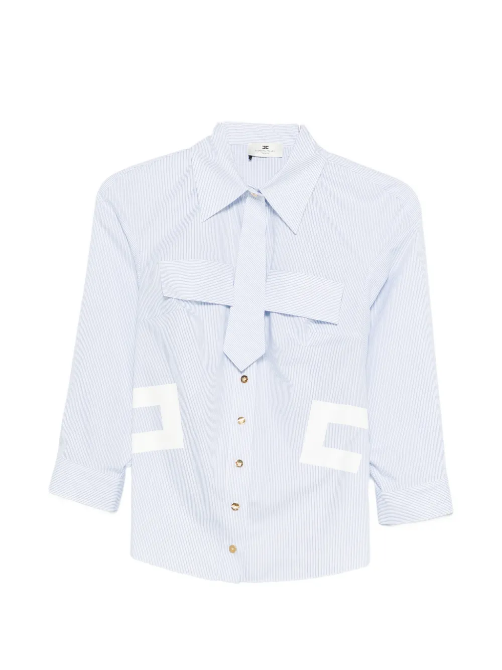 Полосатая блузка Elisabetta Franchi, белый
Полосатая блузка Elisabetta Franchi, белый