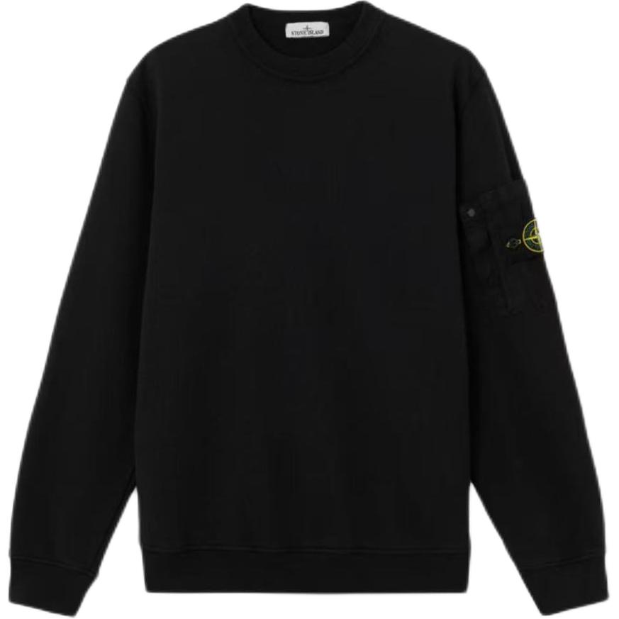 STONE ISLAND Свитшот мужской черный с круглым вырезом Moderate
STONE ISLAND Свитшот мужской черный с круглым вырезом Moderate