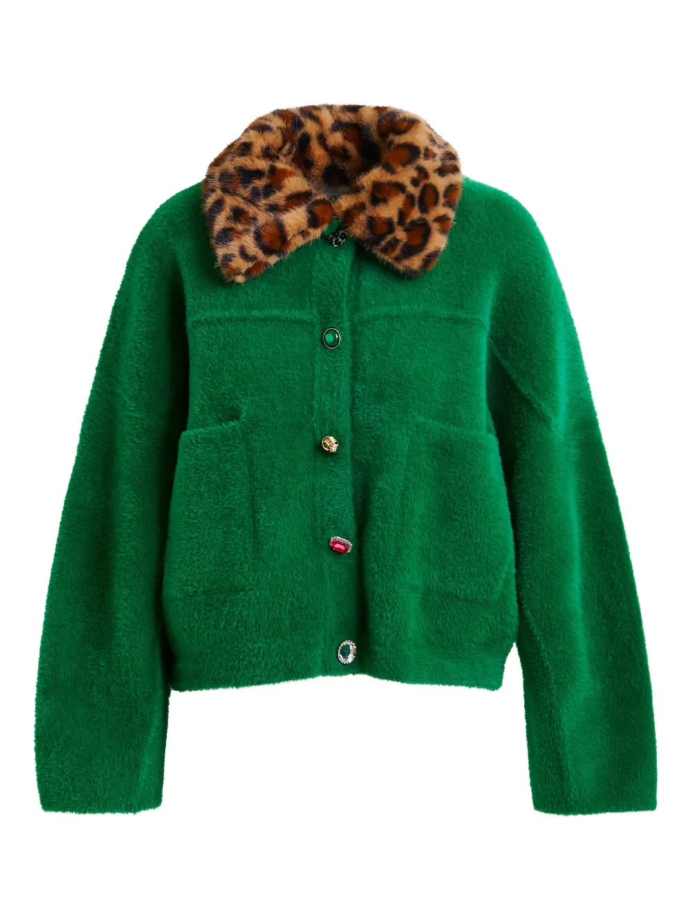 Кардиган с отделкой пуговицами Essentiel Antwerp, зеленый 
Кардиган с отделкой пуговицами Essentiel Antwerp, зеленый