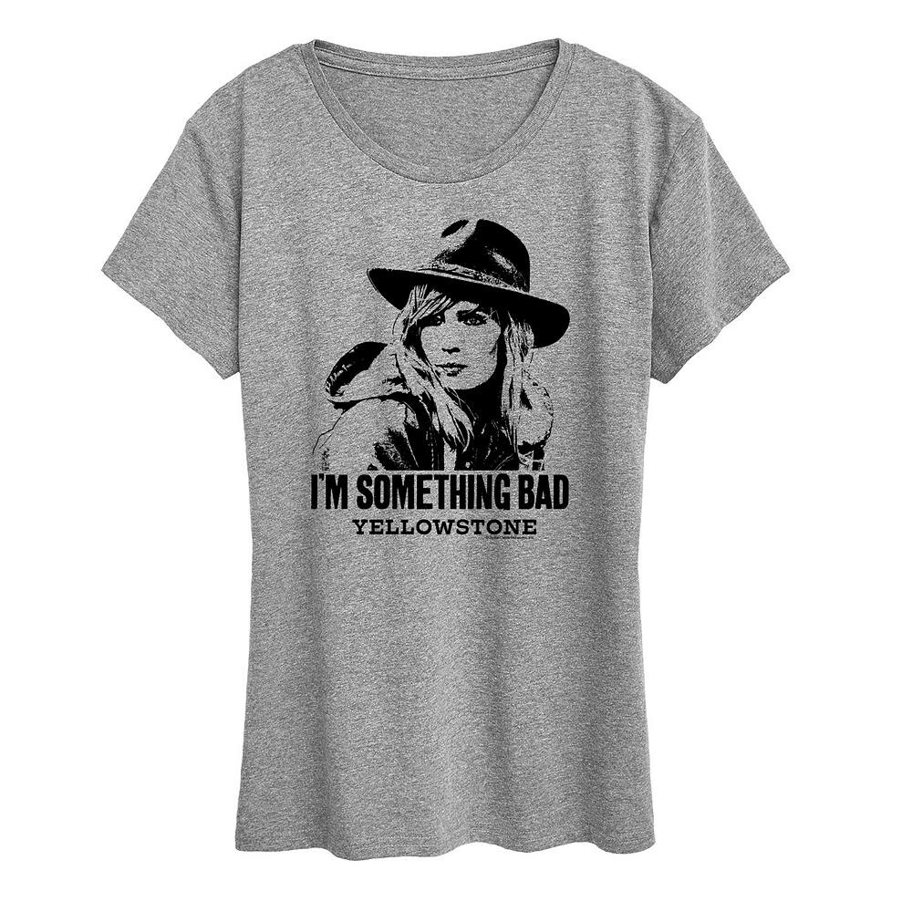 Женская футболка с рисунком Yellowstone I'm Something Bad Licensed Character, цвет Heather Gray 
Женская футболка с рисунком Yellowstone I'm Something Bad Licensed Character, цвет Heather Gray