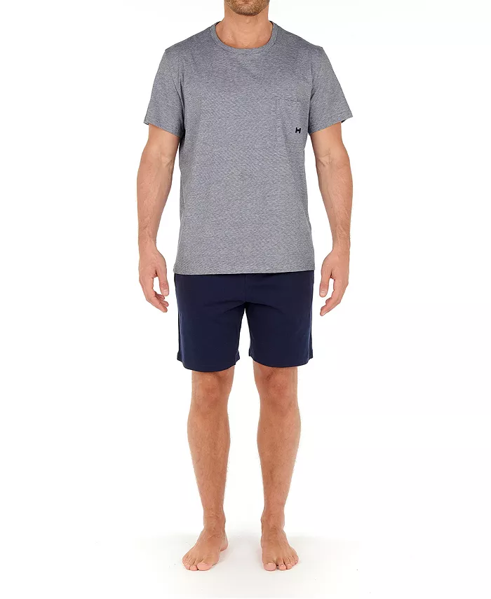 Мужской хлопковый комфортный комплект пижамы с короткими рукавами и шортами HOM USA
Мужской хлопковый комфортный комплект пижамы с короткими рукавами и шортами HOM USA