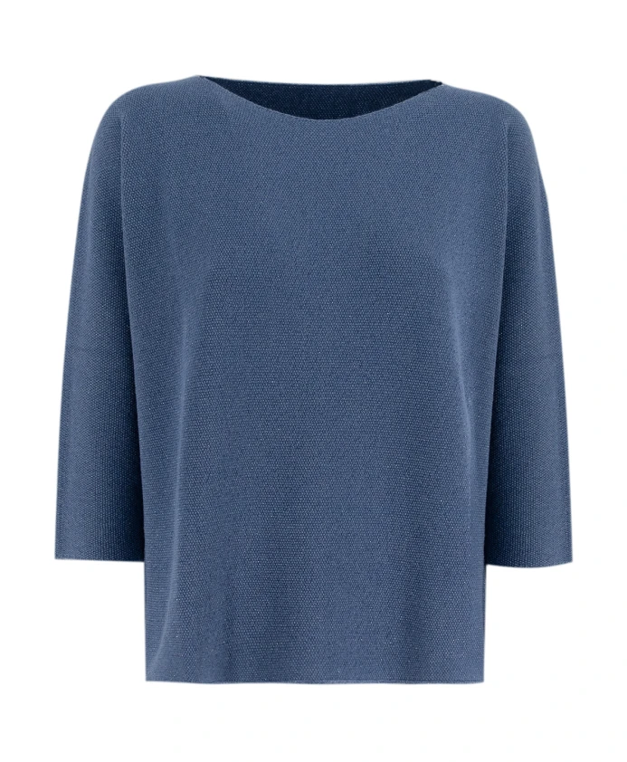 Джемпер с вырезом-лодочкой из люрекса Le Tricot Perugia, синий
Джемпер с вырезом-лодочкой из люрекса Le Tricot Perugia, синий