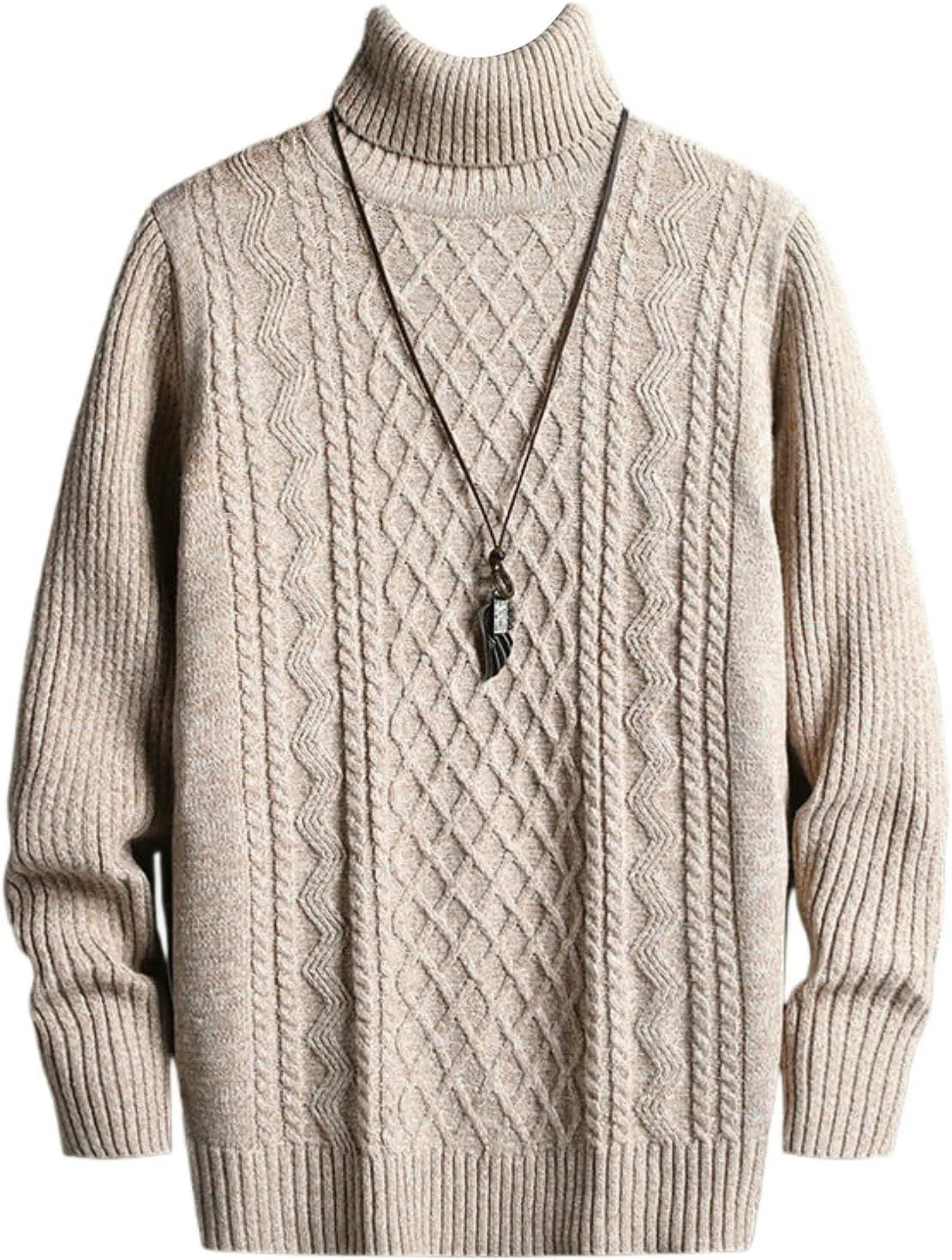 Мужской свитер с высоким воротником и длинными рукавами в корейском стиле MUFURONG
Мужской свитер с высоким воротником и длинными рукавами в корейском стиле MUFURONG