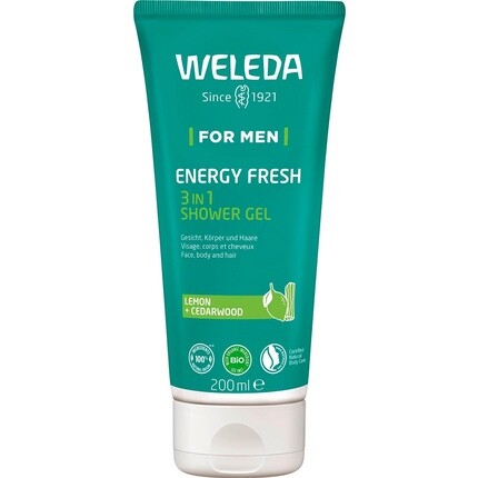 WELEDA Bio For Men 3в1 Гель для душа и шампунь Energy Fresh с ароматом лимона и кедра 200мл
WELEDA Bio For Men 3в1 Гель для душа и шампунь Energy Fresh с ароматом лимона и кедра 200мл