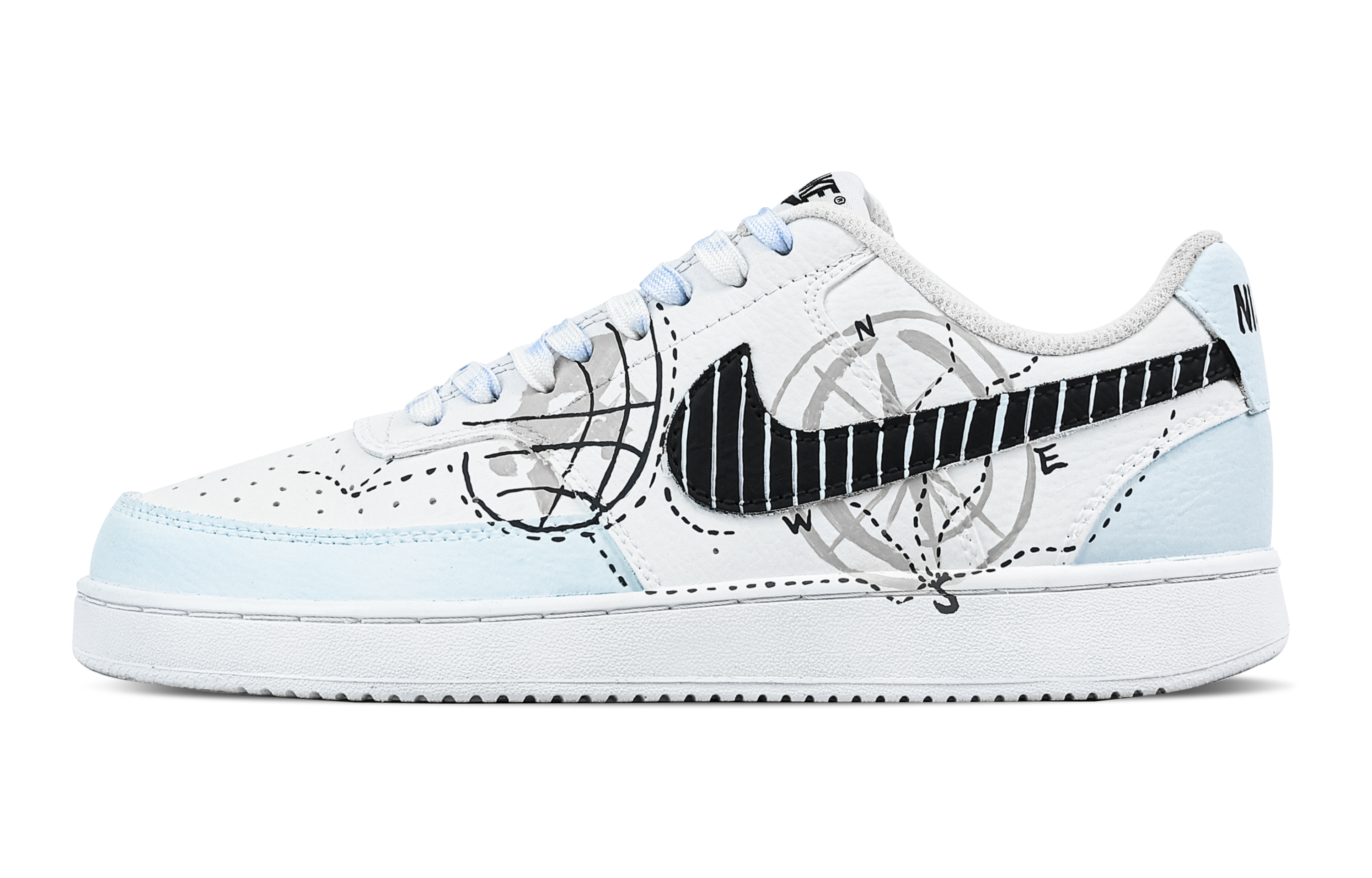 Nike Кроссовки для скейтбординга Court Vision 1 Low Top, мужские, светло-синие 
Nike Кроссовки для скейтбординга Court Vision 1 Low Top, мужские, светло-синие