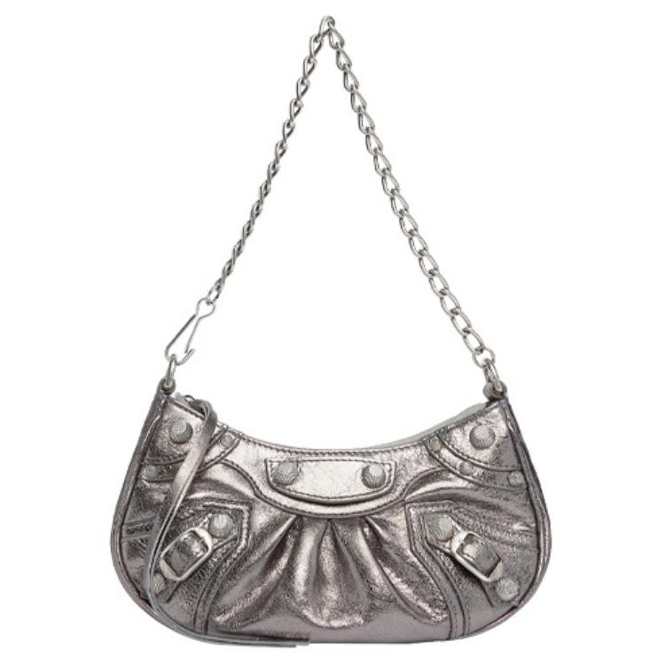 Balenciaga Кожаная байкерская сумка через плечо миниатюрная женская серебристая
Balenciaga Кожаная байкерская сумка через плечо миниатюрная женская серебристая