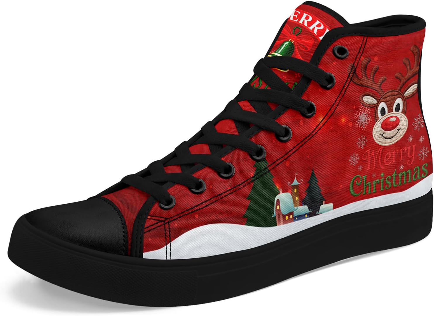 Кеды на высокой подошве AWSOLE для мужчин и женщин с рождественским дизайном Санта-Клауса и снегом, удобные повседневные шнуровки, белый/черный/красный/зеленый/коричневый
Кеды на высокой подошве AWSOLE для мужчин и женщин с рождественским дизайном Санта-Клауса и снегом, удобные повседневные шнуровки, белый/черный/красный/зеленый/коричневый