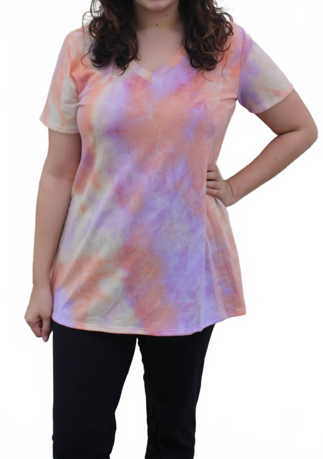 Топ с тай-даем "Весенний каприз" в розовых оттенках HEIMISH USA
Топ с тай-даем "Весенний каприз" в розовых оттенках HEIMISH USA