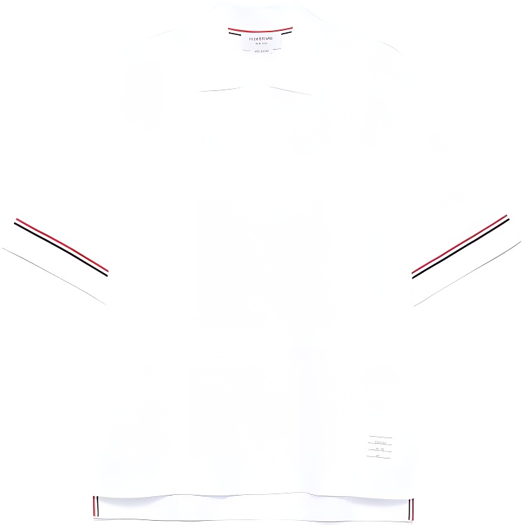 Поло с коротким рукавом в полоску RWB THOM BROWNE, белый
Поло с коротким рукавом в полоску RWB THOM BROWNE, белый