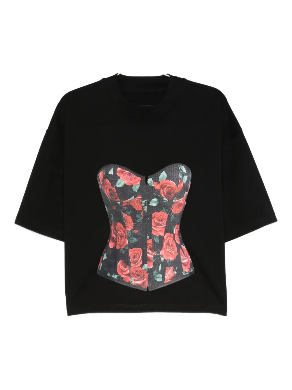 Футболка-корсет с принтом роз HAMZA, черный
Футболка-корсет с принтом роз HAMZA, черный