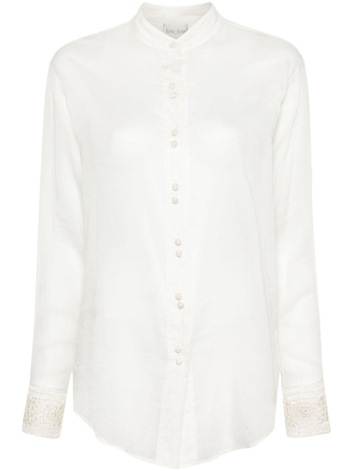 Рубашка со вставками в технике кроше Forte Forte, белый
Рубашка со вставками в технике кроше Forte Forte, белый