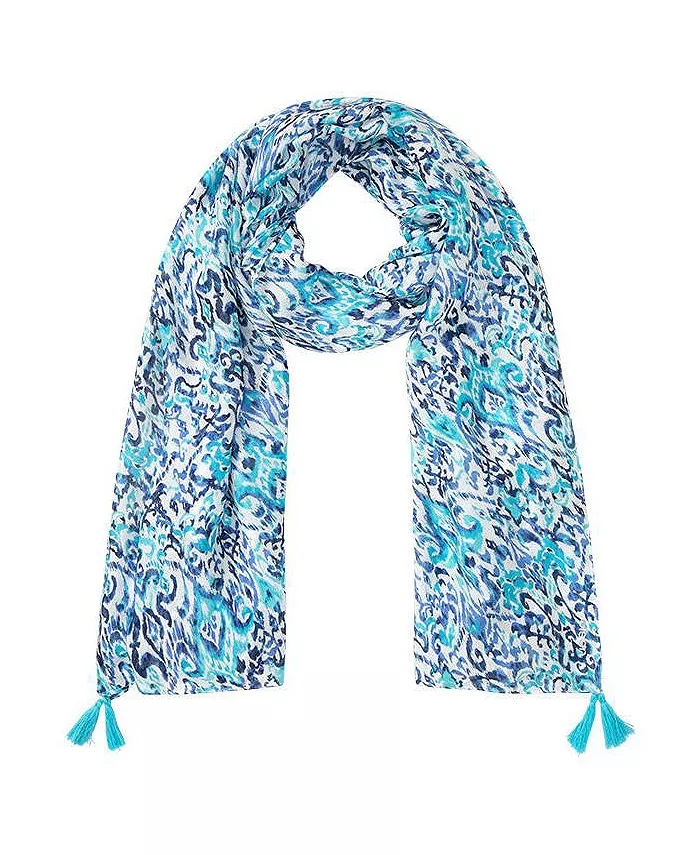 Шарф с принтом "икат" Olsen, синий
Шарф с принтом "икат" Olsen, синий