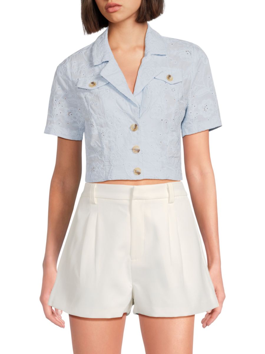 Хлопковая куртка с вышивкой Миранда Walter Baker, светло-синий
Хлопковая куртка с вышивкой Миранда Walter Baker, светло-синий