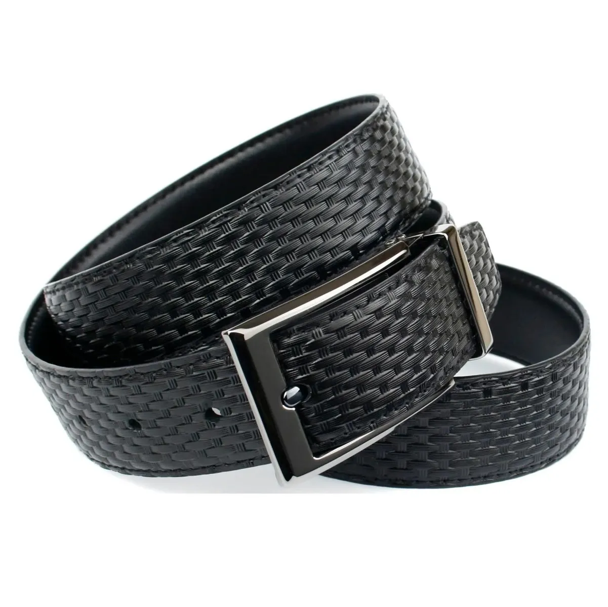 Кожаный ремень Anthoni Crown, классический двусторонний ремень с плетением с одной стороны, черный
Кожаный ремень Anthoni Crown, классический двусторонний ремень с плетением с одной стороны, черный