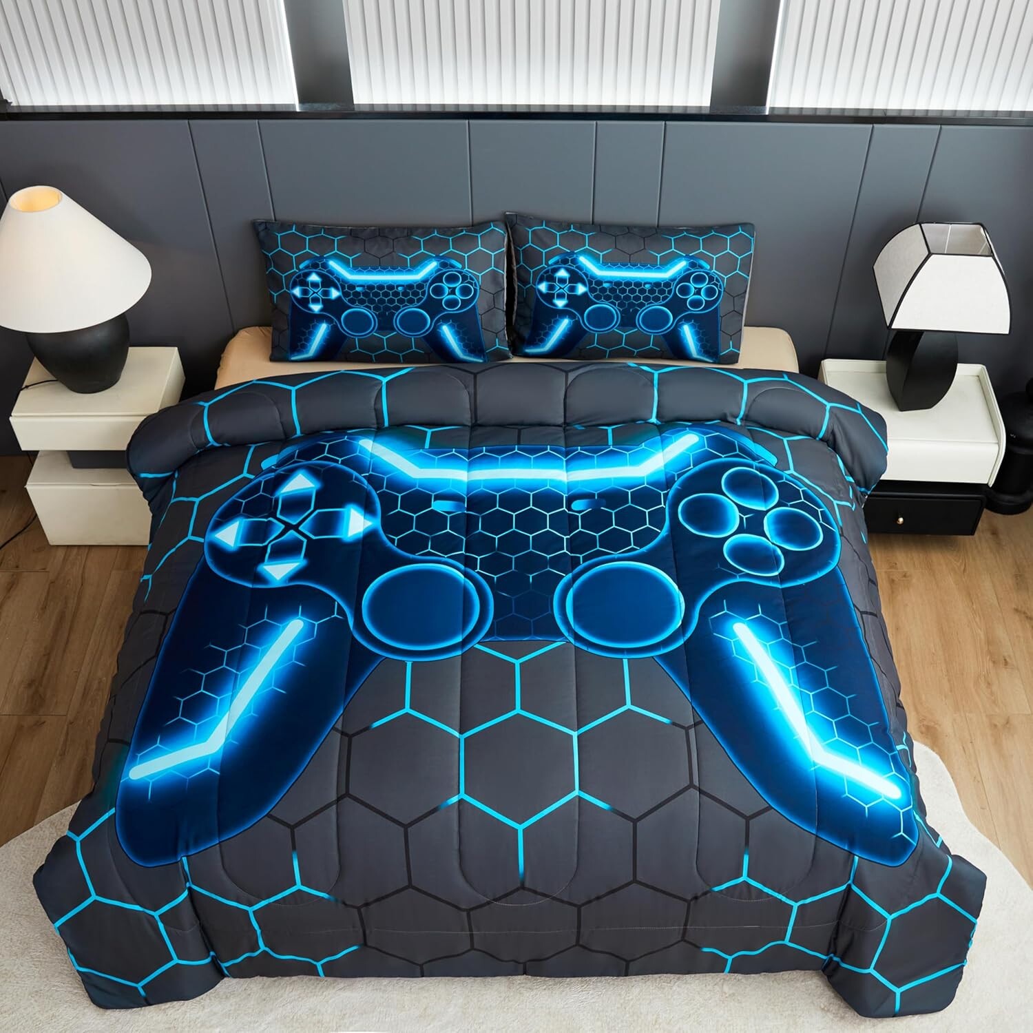 Akkialla Gaming Twin Size Комплект постельного белья для детей, мальчиков, девочек и подростков, комплект одеял для игрового контроллера (2 предмета), альтернативное пуховое одеяло для всех сезонов, домашний декор для геймеров (синий, Twin), Blu...
Akkialla Gaming Twin Size Комплект постельного белья для детей, мальчиков, девочек и подростков, комплект одеял для игрового контроллера (2 предмета), альтернативное пуховое одеяло для всех сезонов, домашний декор для геймеров (синий, Twin), Blu...