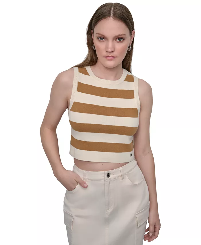 Женский укороченный безрукавный свитер DKNY Jeans, коричневый/бежевый
Женский укороченный безрукавный свитер DKNY Jeans, коричневый/бежевый