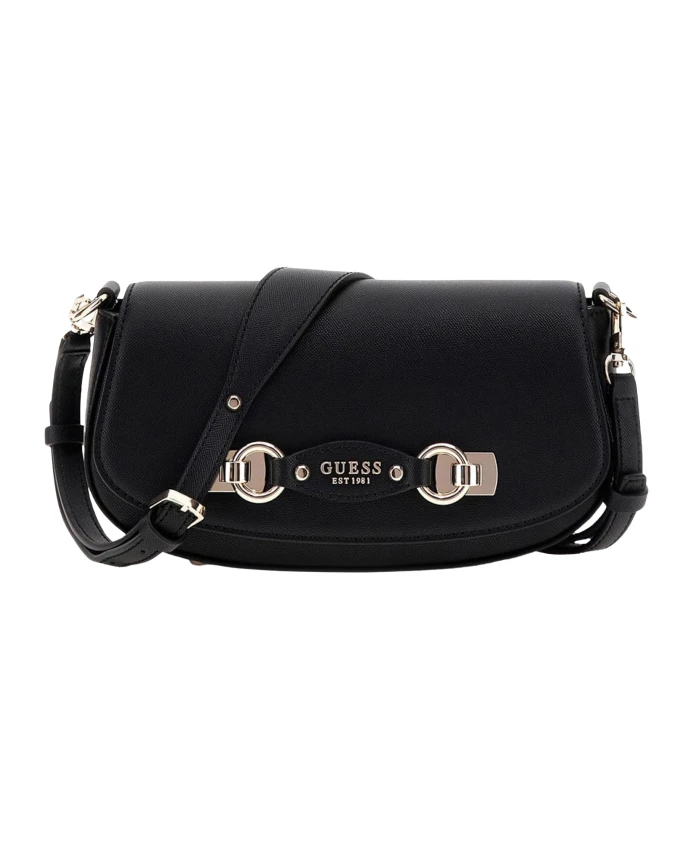 Черная сумка через плечо с клапаном Guess, черный
Черная сумка через плечо с клапаном Guess, черный