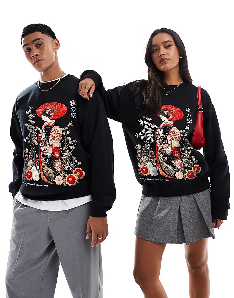 Классический свитшот с принтом осеннего неба спереди черного цвета PRNT
Классический свитшот с принтом осеннего неба спереди черного цвета PRNT