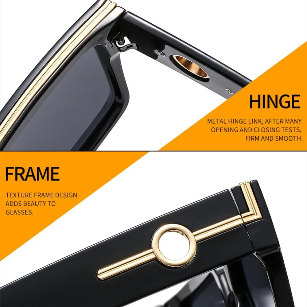 Женские солнцезащитные очки в винтажном стиле с крупной оправой, мужские модные солнцезащитные очки класса люкс с защитой от УФ-излучения UV400 HVTVTLA, Black
Женские солнцезащитные очки в винтажном стиле с крупной оправой, мужские модные солнцезащитные очки класса люкс с защитой от УФ-излучения UV400 HVTVTLA, Black