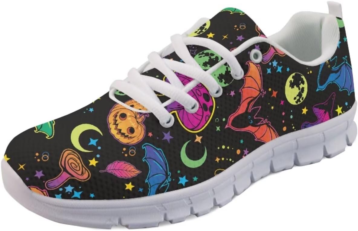 Кроссовки Forchrinse для женщин и мужчин, дышащие, на шнуровке, для бега, повседневные, с сеткой, противоскользящие, теннисные, Halloween Bat Pumpkin
Кроссовки Forchrinse для женщин и мужчин, дышащие, на шнуровке, для бега, повседневные, с сеткой, противоскользящие, теннисные, Halloween Bat Pumpkin