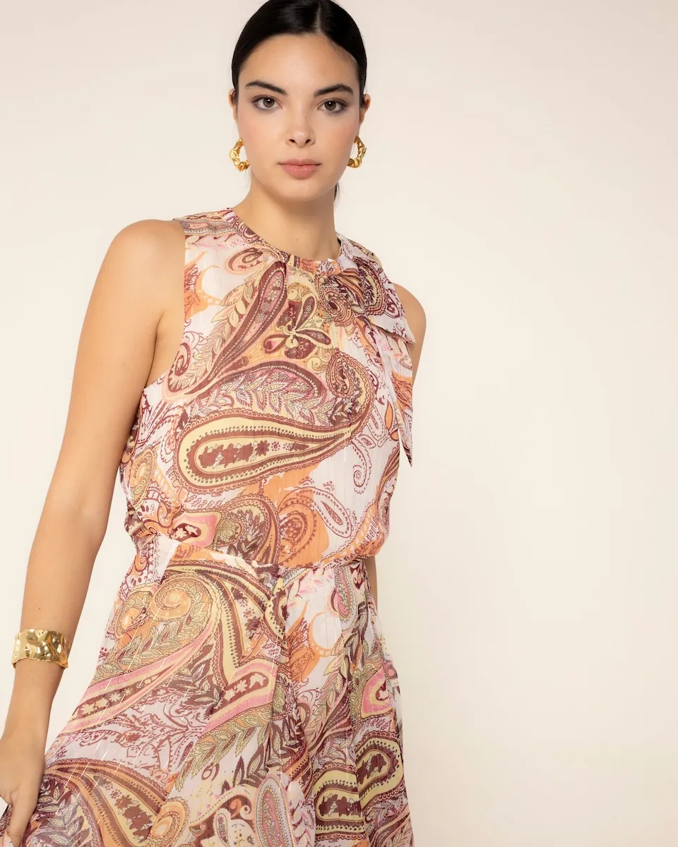 Блузка без рукавов с завязкой на плече и узором пейсли Niza, мультиколор
Блузка без рукавов с завязкой на плече и узором пейсли Niza, мультиколор