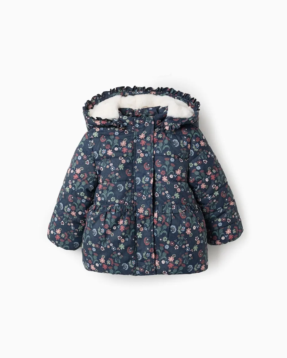 Детский пуховик с длинными рукавами темно-синего цвета Zippy
Детский пуховик с длинными рукавами темно-синего цвета Zippy